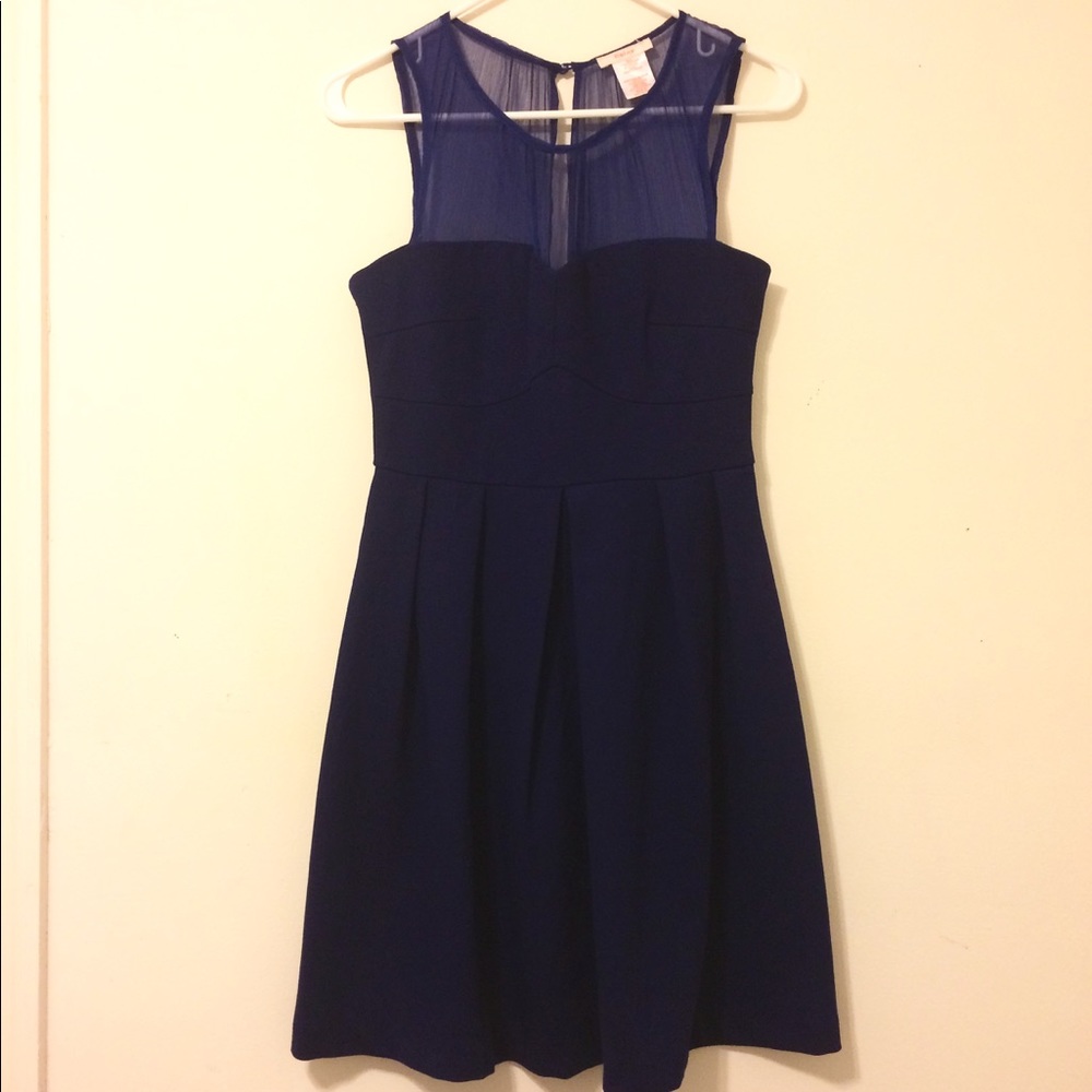 Navy blue Esley Fit and Flare Dress Small
